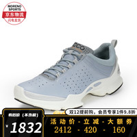 ECCO爱步 健步鞋男黄景瑜同款运动百搭潮鞋老爹鞋 091504/091503系列户外露营 091504男款-50659黑色(牛皮) 42 43 女款091503-灰蓝色