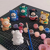 有券的上：NINESTARS 纳仕达 儿童彩绘石膏娃娃 10个装（送颜料+2支笔）