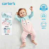 Carter's 孩特 Carters婴儿连体衣长袖哈衣春冬爬服男女宝宝摇粒绒保暖外出服
