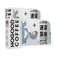 PLUS会员：HOGOOD COFFEE 后谷咖啡 0糖低脂美式速溶黑咖啡5盒共100杯