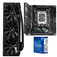 ROG 玩家国度 STRIX B660-I GAMING WIFI主板+intel 12700KF CPU+abee Apex Plus i360一体式水冷散热器