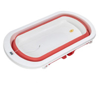 Rikang 日康 RK-X1033 儿童折叠浴盆 感温款 洛樱粉+浴垫