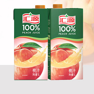 汇源 100%桃汁 1L*2盒