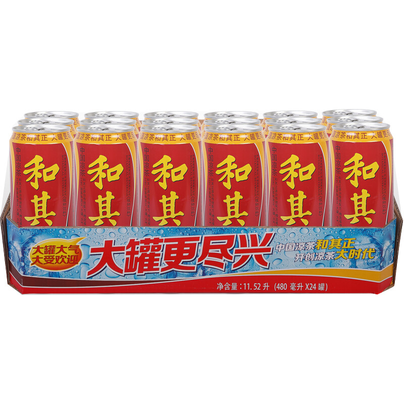 达利园 和其正 凉茶植物饮料 480ml*24听