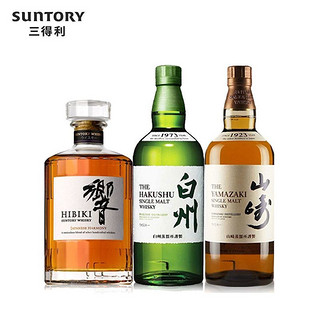 SUNTORY 三得利 山崎1923+响和风醇韵+白州1973 日威三剑客 700ml无盒