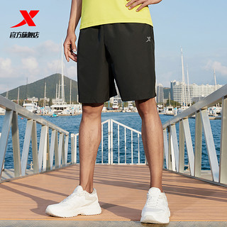 XTEP 特步 短裤男2022冬季休闲宽松速干五分裤冰丝运动裤子跑步健身男裤