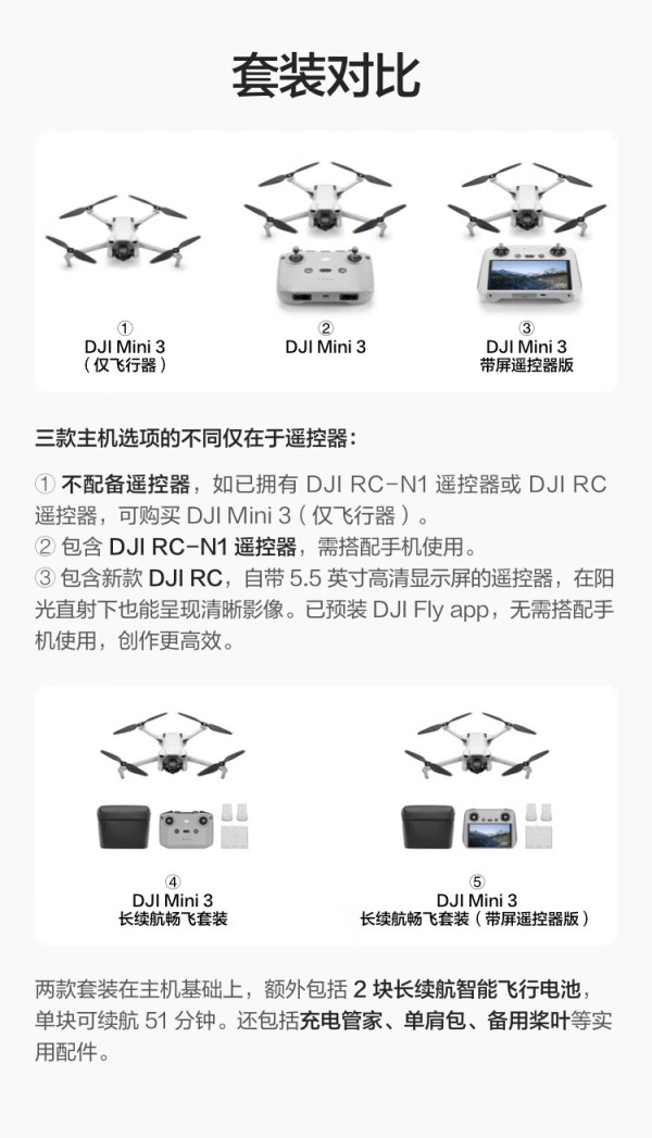 dji大疆mini3长续航畅飞套装