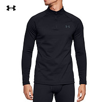 安德玛 UNDERARMOUR）Base 4.0男子1/4拉链户外登山运动长袖T恤1343242 黑色001 M