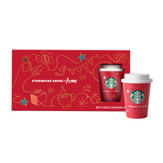 STARBUCKS 星巴克 随星杯节日限定礼盒黑咖啡 深度+中度2.7g*36杯 赠随行杯
