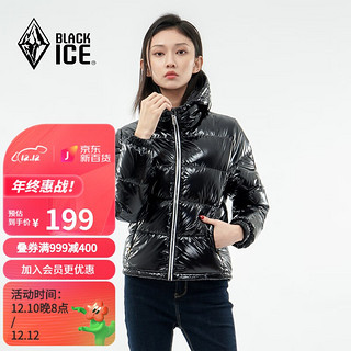 BLACKICE 黑冰 女子运动羽绒服 F8186 黑色 L