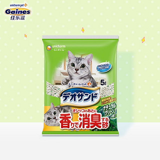 Gaines 佳乐滋 凝团膨润土猫砂清爽庭园香5L（约4.5kg）通用型