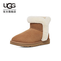 UGG 2022冬季新款女士毛茸经典平底休闲舒适迷你短筒雪地靴1130590