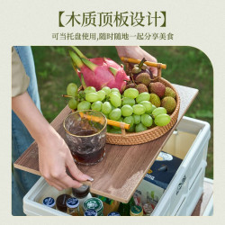 TanLu 探露 折叠野餐收纳箱 可折叠经典木盖 JD-ZDX002