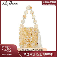 Lily Brown 夏季新品 流苏亚克力花朵串珠手提包LWGB212308
