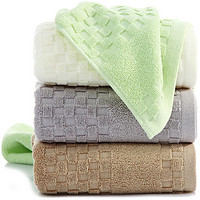 SANLI 三利 毛巾 4条 32*74cm 95g 银灰色+米白色+嫩绿色+卡其色