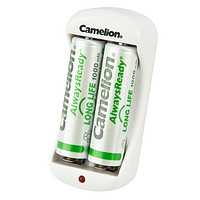 Camelion 飞狮 5号低自放充电电池 1000mAh 2粒装+BC-0805B充电器 充电电池套装