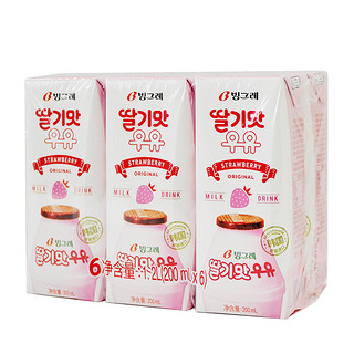 草莓味牛奶饮料200ml*6盒