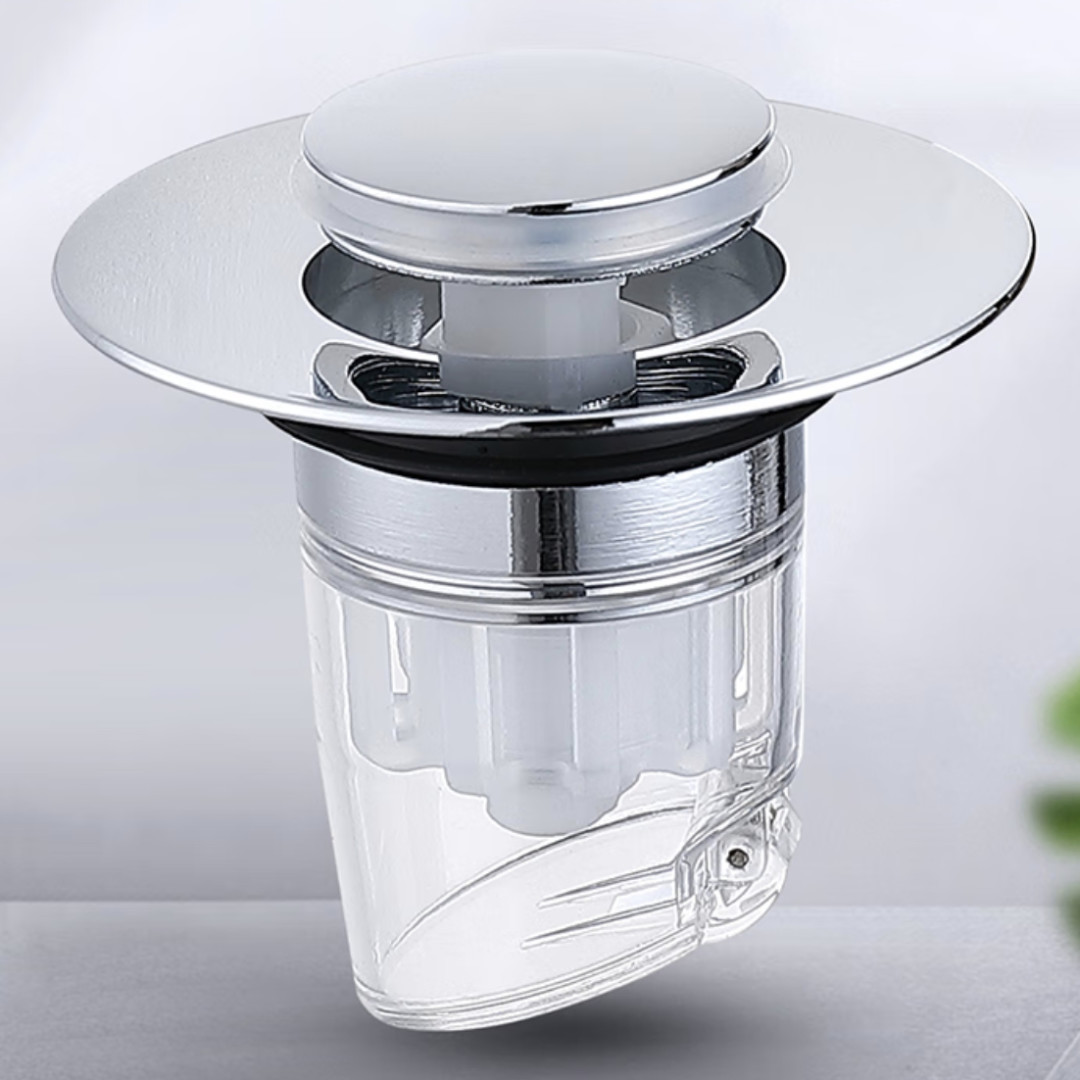 莱尔诗丹新品下水器弹跳芯，防臭过滤，迅速排水，即插即用