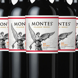 MONTES 蒙特斯 经典 科尔查瓜谷马尔贝克干型红葡萄酒 2019年 6瓶*750ml套装