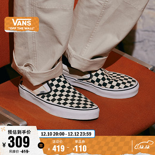 VANS 范斯 Slip On棋盘格一脚蹬女休闲运动板鞋VN000EYEBWW 43 VN000EYEBLK