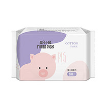 THREE PIGS 三只小猪 婴儿棉柔巾 80抽