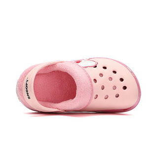 SNOOPY 史努比 男女童通用洞洞棉拖鞋 SP500A9912 粉色 24码