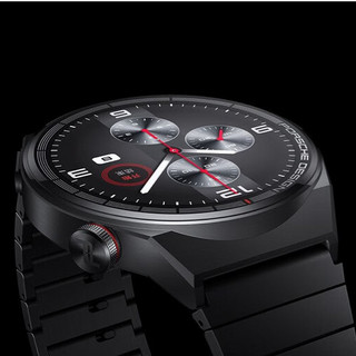 HUAWEI 华为 WATCH GT 3 保时捷款 智能手表 46.6mm 黑色钛金属表壳 黑色钛金属表带（GPS、血氧、ECG）