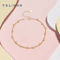TSL 谢瑞麟 18K玫瑰金手链 AG520 (链长16cm+尾链3cm)