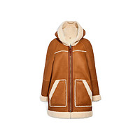 COACH 蔻驰 女士短款大衣 4580 NAIY 自然色/象牙白色 S