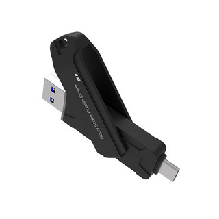 CHIPFANCIER 高速固态U盘金属 Windows To Go 大容量 USB3.1 GEN2 SE D（双头） 512G