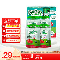 GoGo SqueeZ 梦果鲜 GoGosqueeZ梦果鲜儿童鲜果泥法国原装进口苹果草莓味果泥90g*4袋