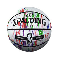 SPALDING 斯伯丁 大理石印花系列 PU篮球 83-636Y 白色 7号/标准