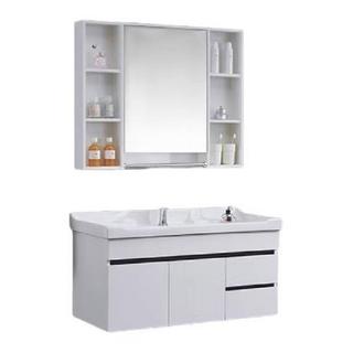 万域 柔情系列 OL001 简约浴室柜组合 经典白 90cm
