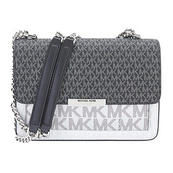 MICHAEL KORS 迈克·科尔斯 JADE系列老花中号单肩斜挎包30H1SJ4L9V BLK/SILVER