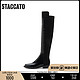 STACCATO 思加图 冬季新款酷帅粗跟骑士靴及膝靴长筒靴女长靴9Y609DC1B