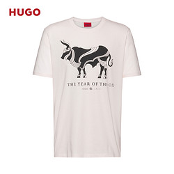 HUGO BOSS 雨果博斯 男士艺术图案印花短袖T恤 50446367