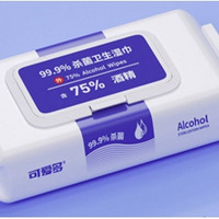 可爱多 75度酒精消毒湿巾 80抽*1包