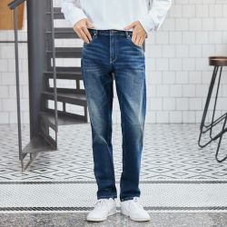 JACK&JONES 杰克琼斯 秋季男士牛仔裤潮流含棉面料舒适百搭直筒牛仔裤长裤子男