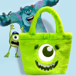 抖音超值购potdemiel迪士尼正版大眼仔潮酷可爱毛绒学生手提包