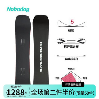 NOBADAY BLACKBOARD 3 PRO 中性滑雪单板 XS21WSK60029 黑色 142cm