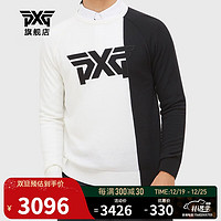 PXG 韩国进口 高尔夫服装男士秋冬新款毛衣针织衫golf运动休闲上衣 白色 M