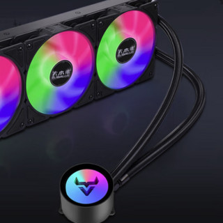 BUBALUS 大水牛 寒战360 RGB 360mm 一体式水冷散热器 黑色