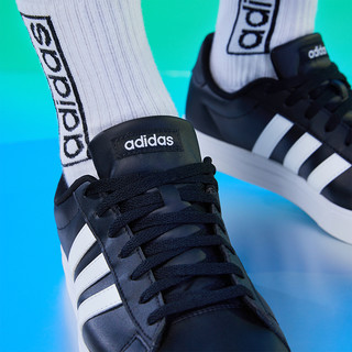 adidas neo阿迪达斯官方旗舰店DAILY 2.0男子休闲运动板鞋EG4000 41 255mm 1号黑色/亮白