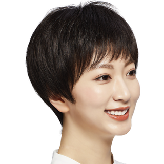 贝丝特 短直发手织顶心假发套 #自然色