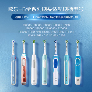 Oral-B/欧乐B成人电动牙刷通用原装替换牙刷头组合装声波小圆头 精准清洁型2支+牙龈敏感型2支