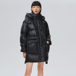 VERO MODA 女士连帽中长款羽绒服 322423011S59