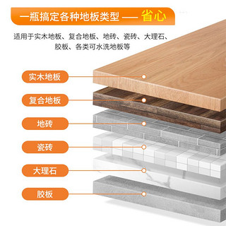 AXE 斧头 牌地板清洁剂木板大理石多效能光亮快干清洗剂 柠檬2L+柠檬1L