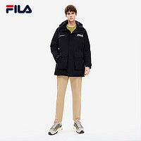 抖音超值购：FILA 斐乐 男子羽绒服冬季保暖防风中长款户外运动外套