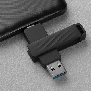 Lenovo 联想 L7C Max USB 3.1 固态U盘 风暴灰 128GB USB-A/Type-C双口