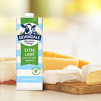 DEVONDALE 德运 澳大利亚原装进口脱脂纯牛奶早餐奶1L*10盒整箱装 120mg原生高钙